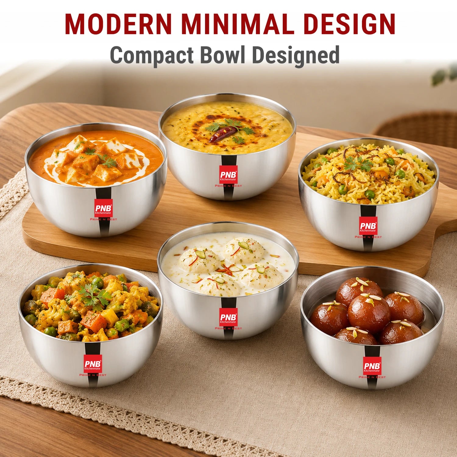 Stainless Steel Apple Bowl, Highest Grade Steel, Dishwasher Safe, Durable & Strong build, Rust Free