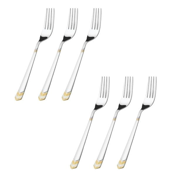 Stainless Steel Dessert Fork (Design: Viceroy Gold)