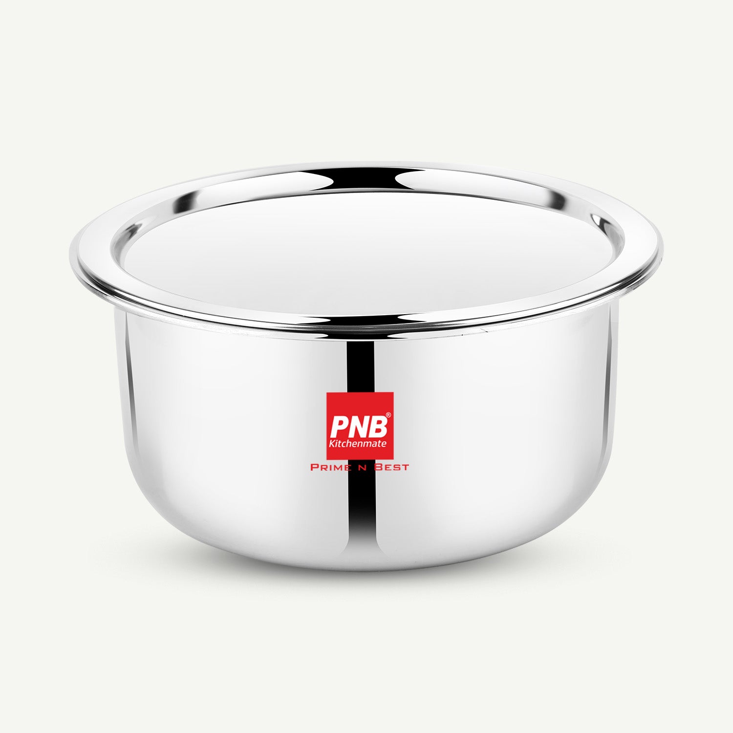 Triply Stainless Steel Tope with Stainless Steel Lid, Topia/Patila with Lid, Flared Rim, Healthy Cooking, Non-Toxic, Food Safe, Durable - Induction and Gas Stove Ready