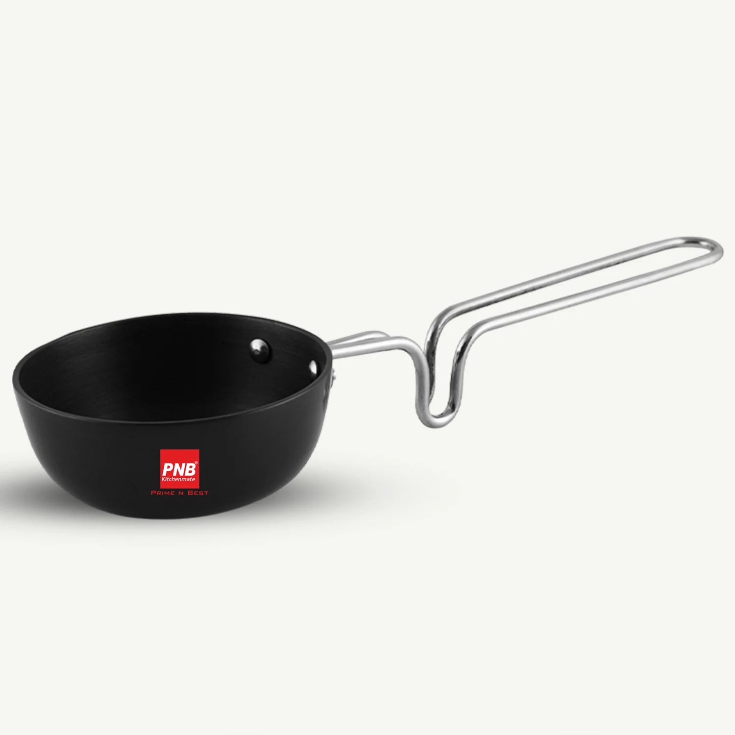 Hard Anodised Tadka Pan - Large | 3.25mm Thickness | Natural Stick Resistant | Metal Spoon Friendly | Balance Design Handle | 5 Year Warranty