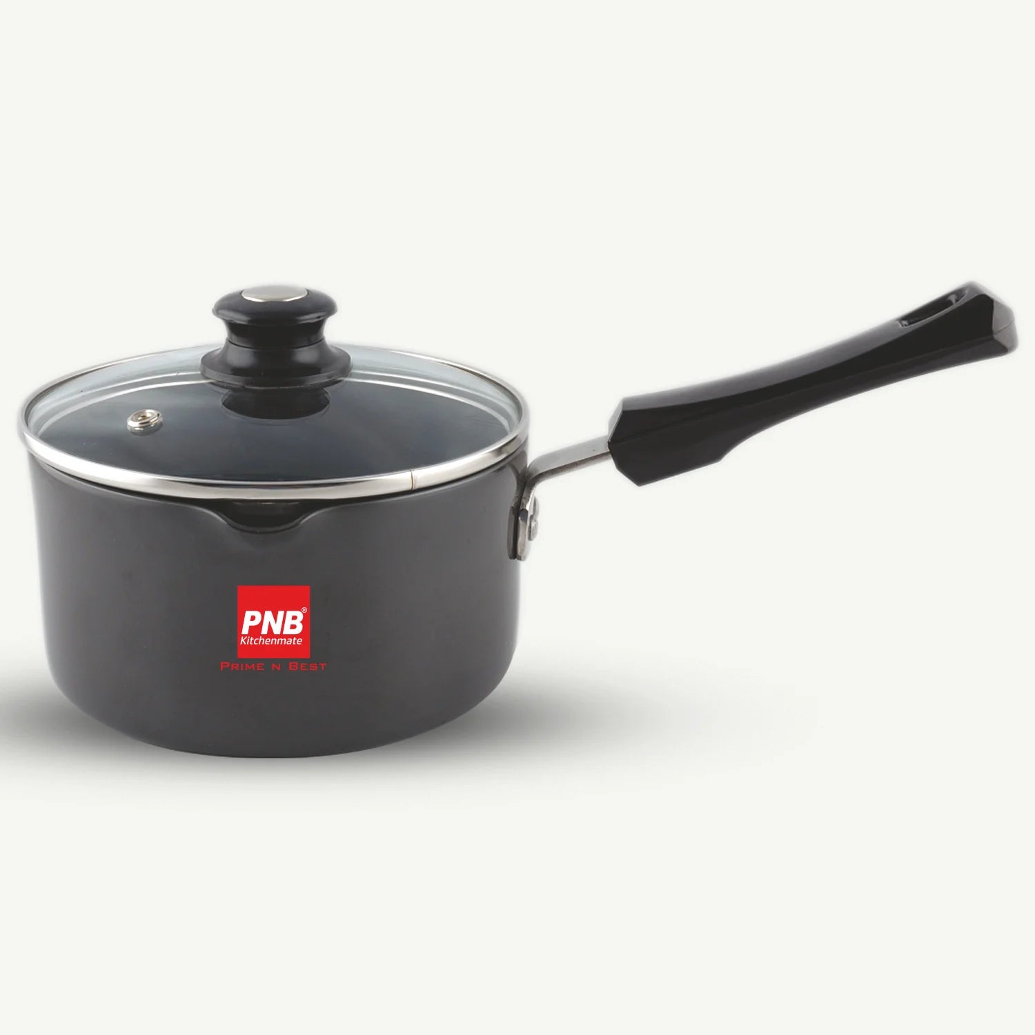 Hard Anodised Saucepan with Glass Lid | 3.25mm Thickness | Metal Spoon Friendly | Easy to Pour | 5 Year Warranty | Toxin Free