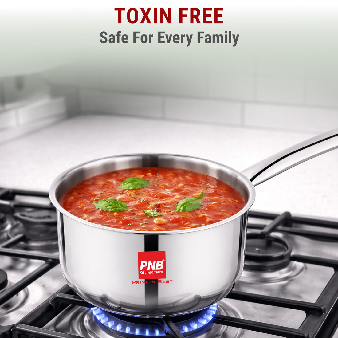 Triply Stainless Steel Tea Pan with Lid | Triply Sauce Pan | Induction & Gas Stove Compatible Milk Pan