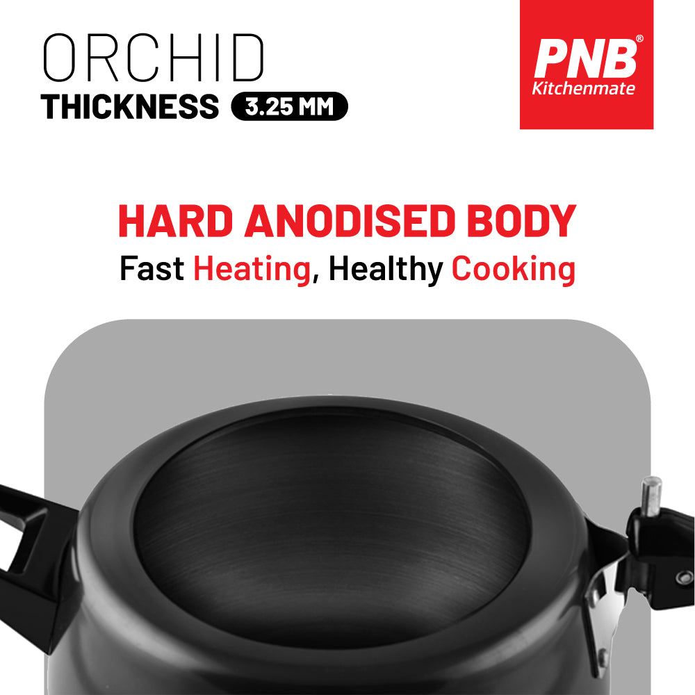 Orchid Hard Anodized Pressure Cooker I/B