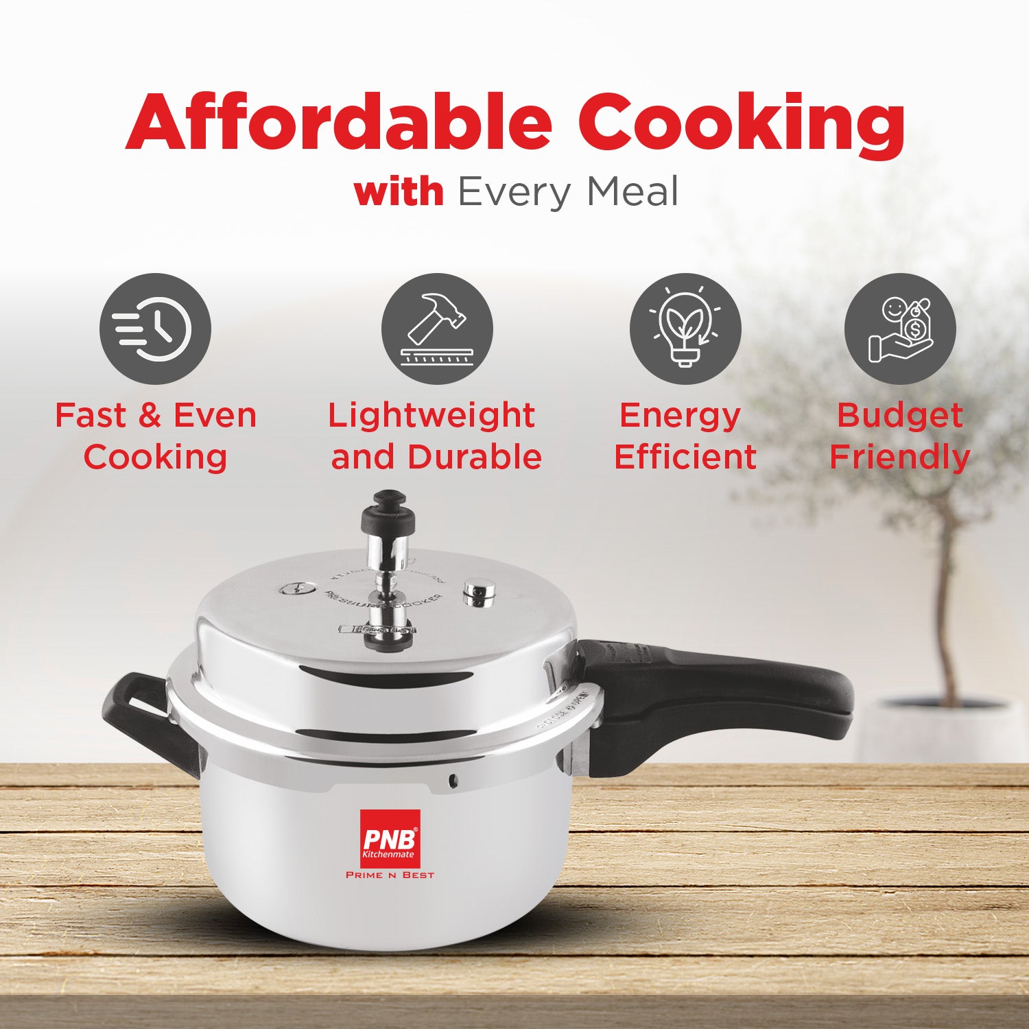 Annapurna Aluminium Pressure Cooker with Outer Lid, ISI Certified & Lock System | Safe & Durable Kitchen Essential with 5 Years Warranty