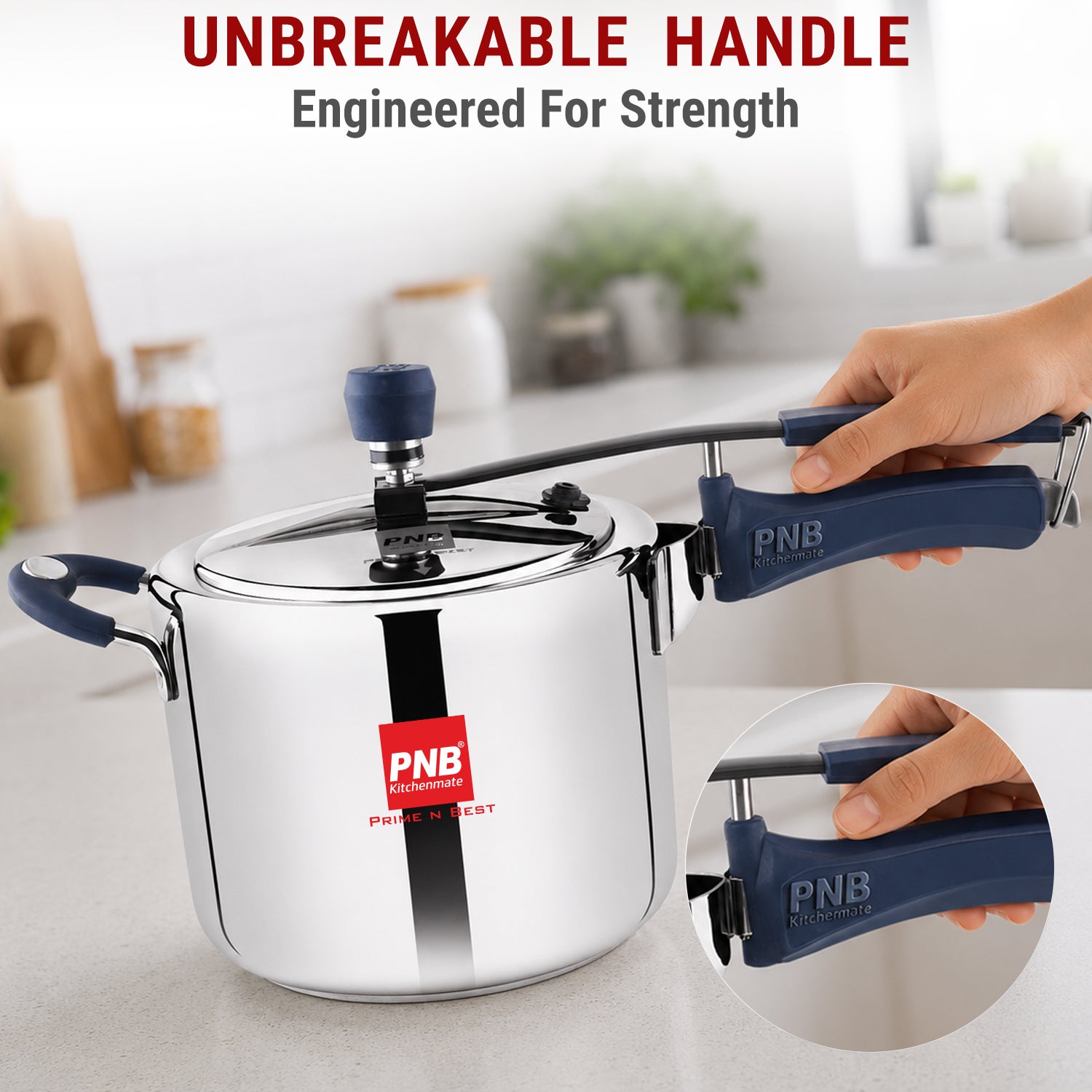 Stainless Steel 5 Liter Inner Lid Pressure Cooker with Induction