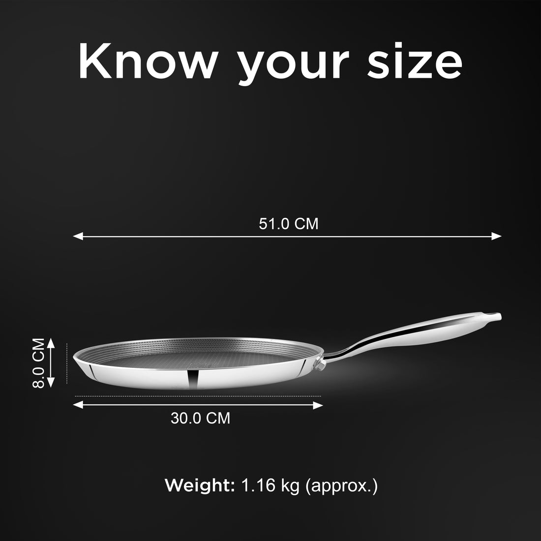 Dosa Tawa - Inox No Oily Triply Cookware