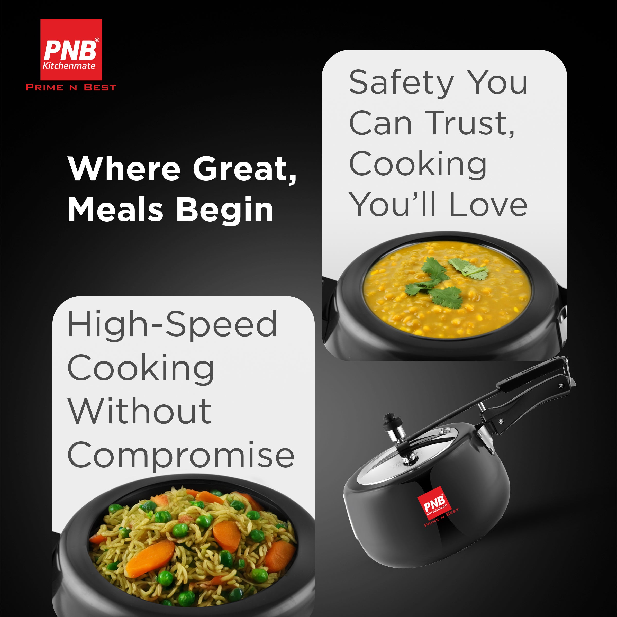 Orchid - Hard Anodised Pressure Cooker