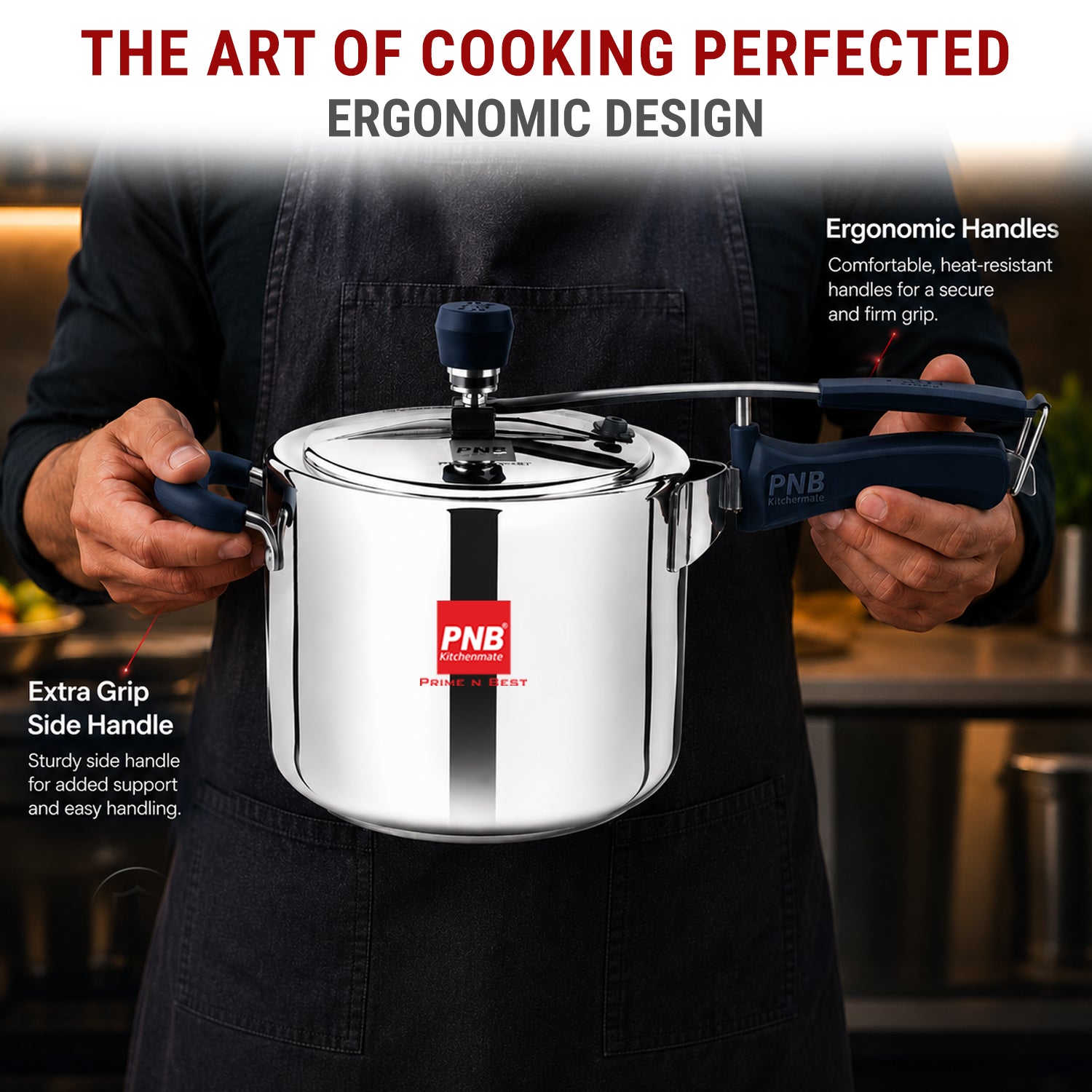 Stainless Steel 5 Liter Inner Lid Pressure Cooker with Induction