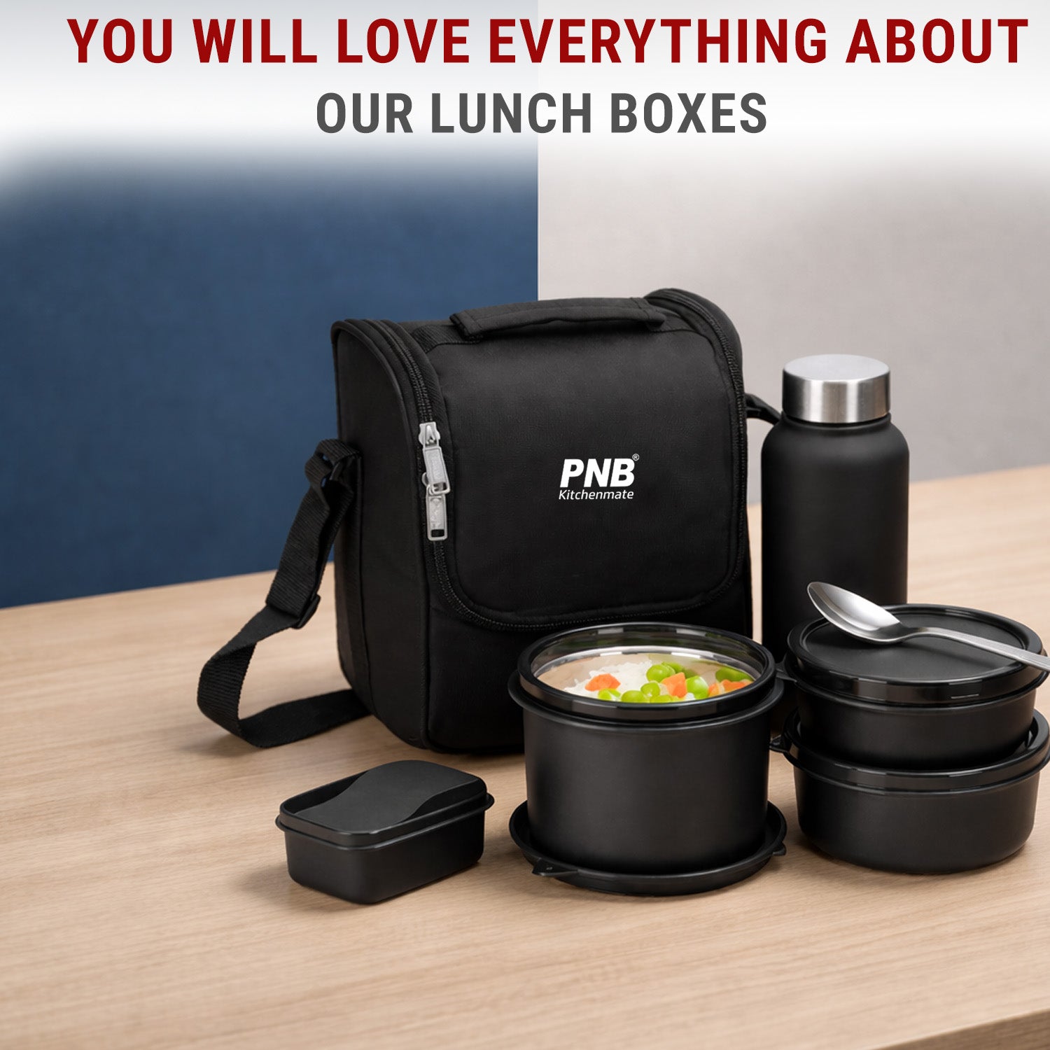 Rio Lunch bag with 3 containers and water bottle