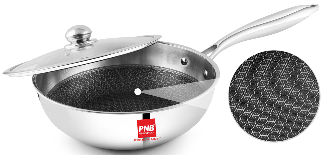 Wok - Inox No Oily Triply Cookware