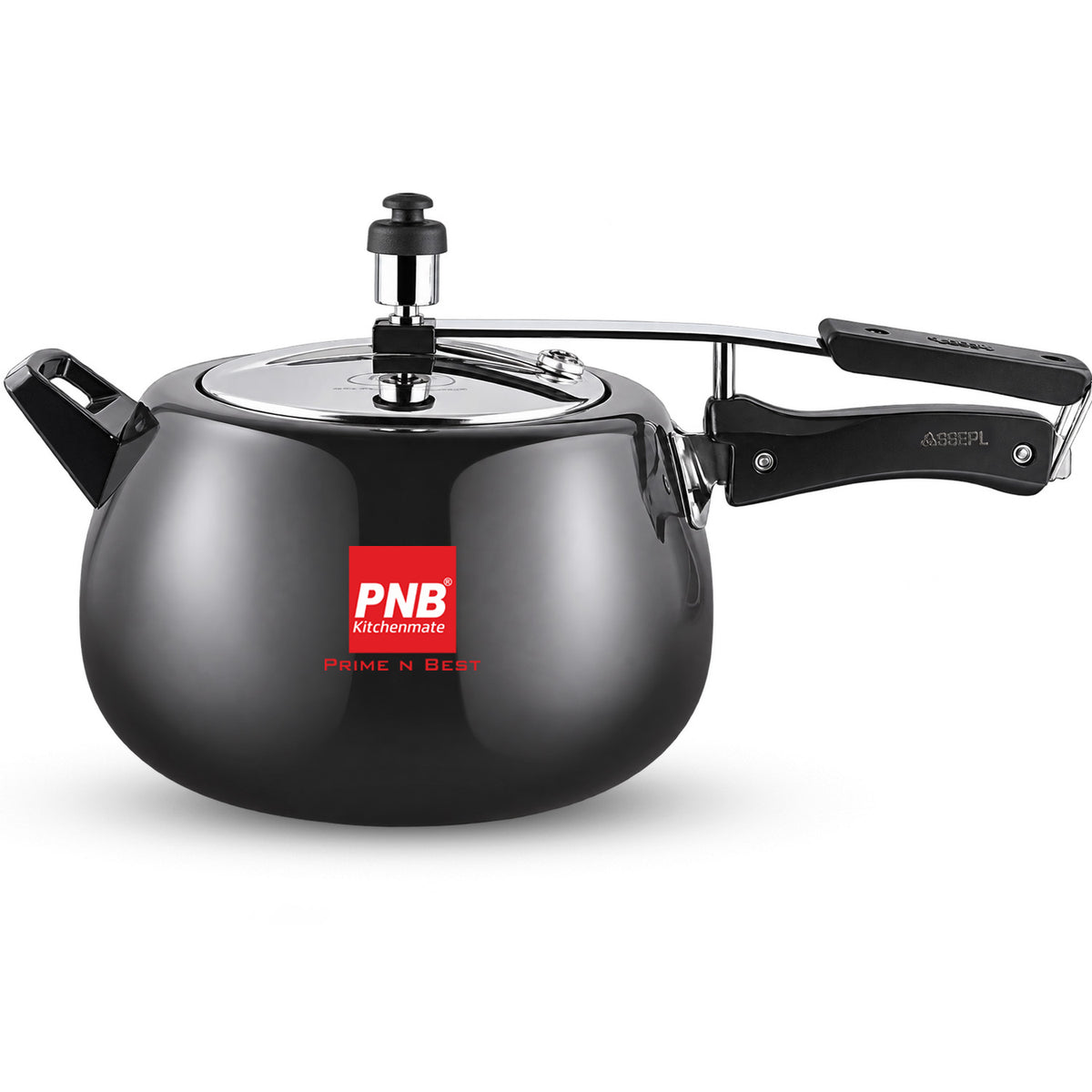 Hard Anodised Pressure Cooker Stainless Steel Inner Lid with Induction Base-Onyx