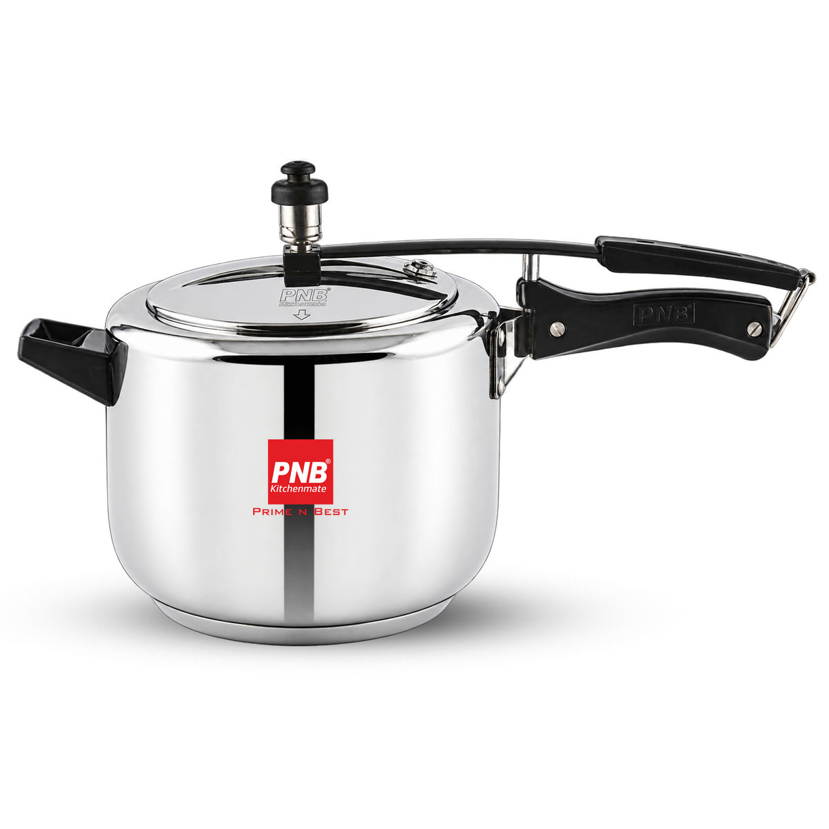 Food-Grade 304 Stainless Steel 3, 3.5 & 5 Liter Inner Lid Pressure Cooker with Induction friendly base and 18/8 Full-Body Construction