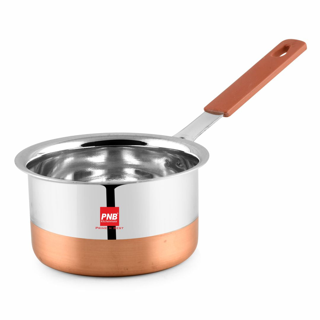 Baby Saucepan C/B (20G) with Silicone Handle - Plain & Copper Base Cookware