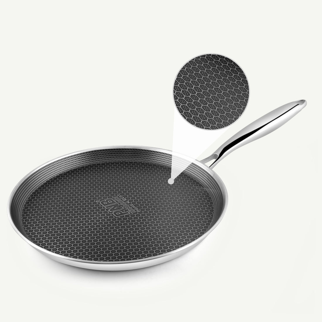 Honeycomb Non Stick Triply Dosa Tawa | Dosa Tawa with Induction Base | Non Stick Pan, Stainless Steel Scratch Resistant Dosa Tava