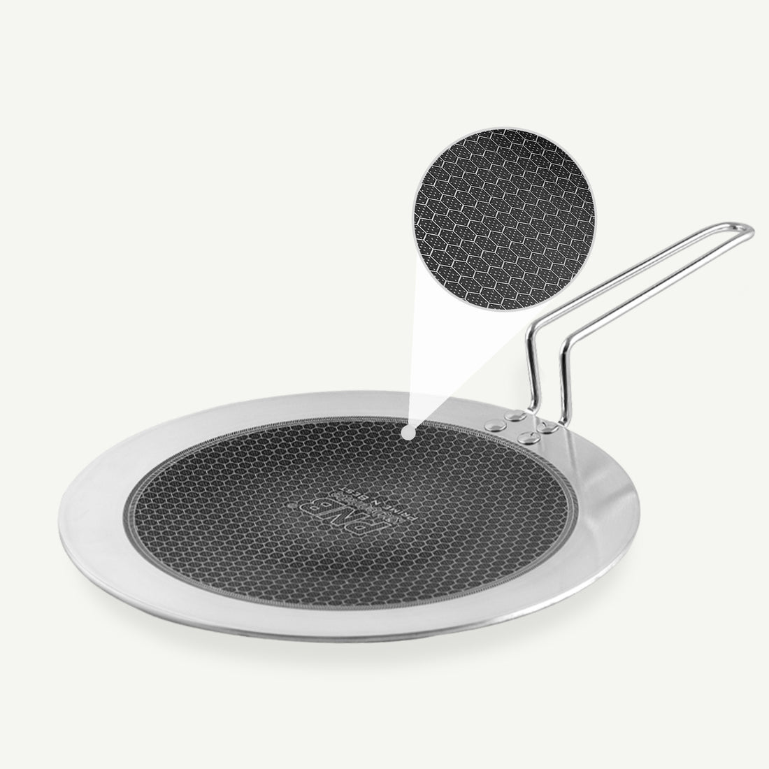 Triply Stainless Steel Roti Tawa with Honeycomb Structured Stick Resistant Layer | Scratch Resistant Roti Tawa Compatible with Induction & Gas Stove