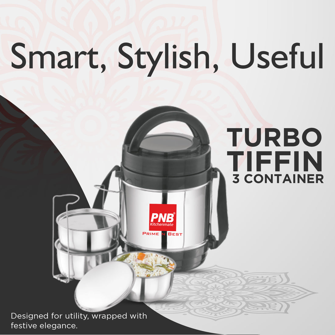 Khana Pina 2-Piece Combo Set | Turbo Tiffin + 3-in-1 Jug (Set of 3)