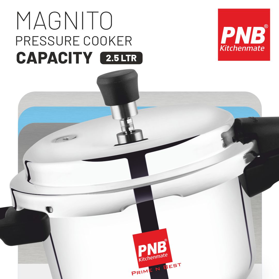 Magnito - Triply Stainless Steel Pressure Cooker with Induction Base