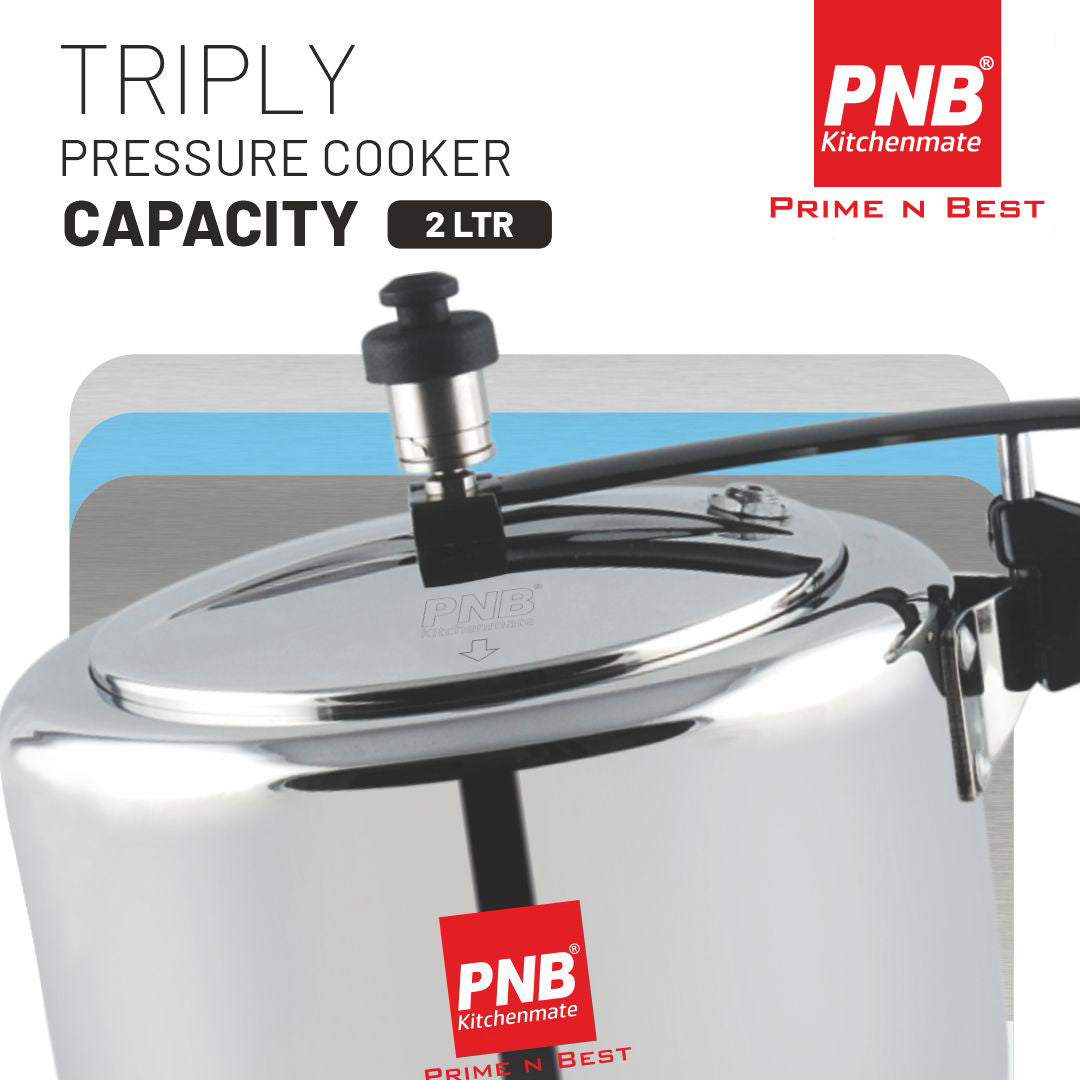 Triply - Stainless Steel Pressure Cooker with Induction Base