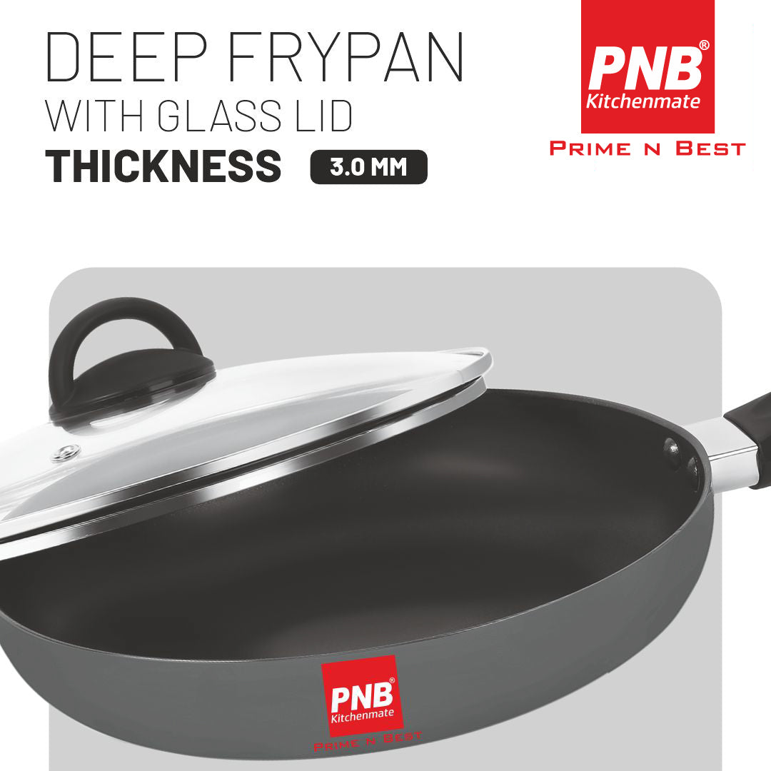 Deep Frypan with Glass Lid - Fusion Cookware