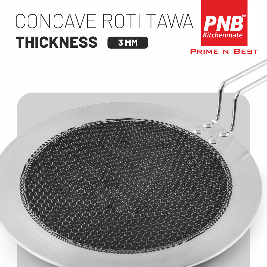 Concave Roti Tawa - Inox No Oily Triply Cookware