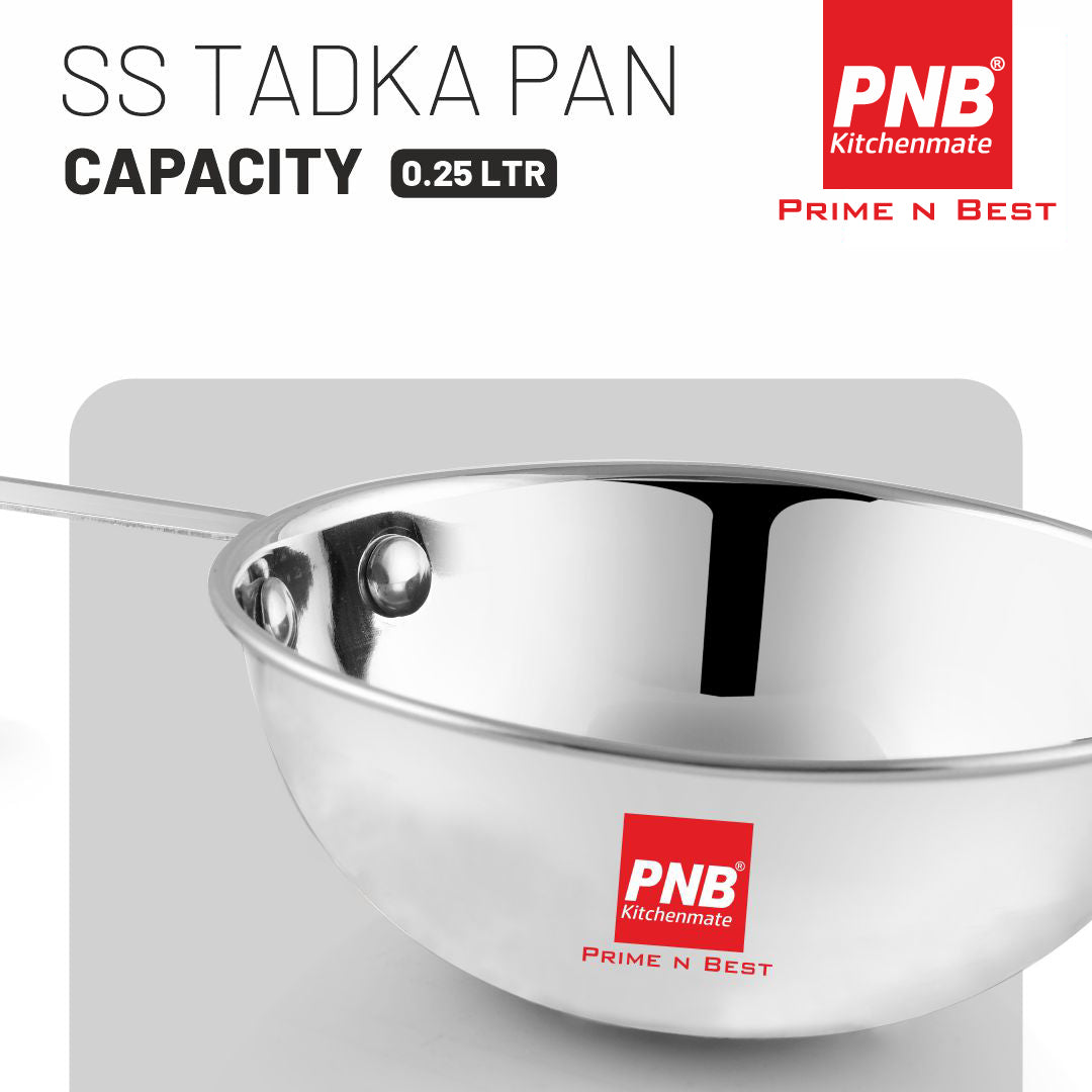 SS Tadka Pan - Plain Base Cookware