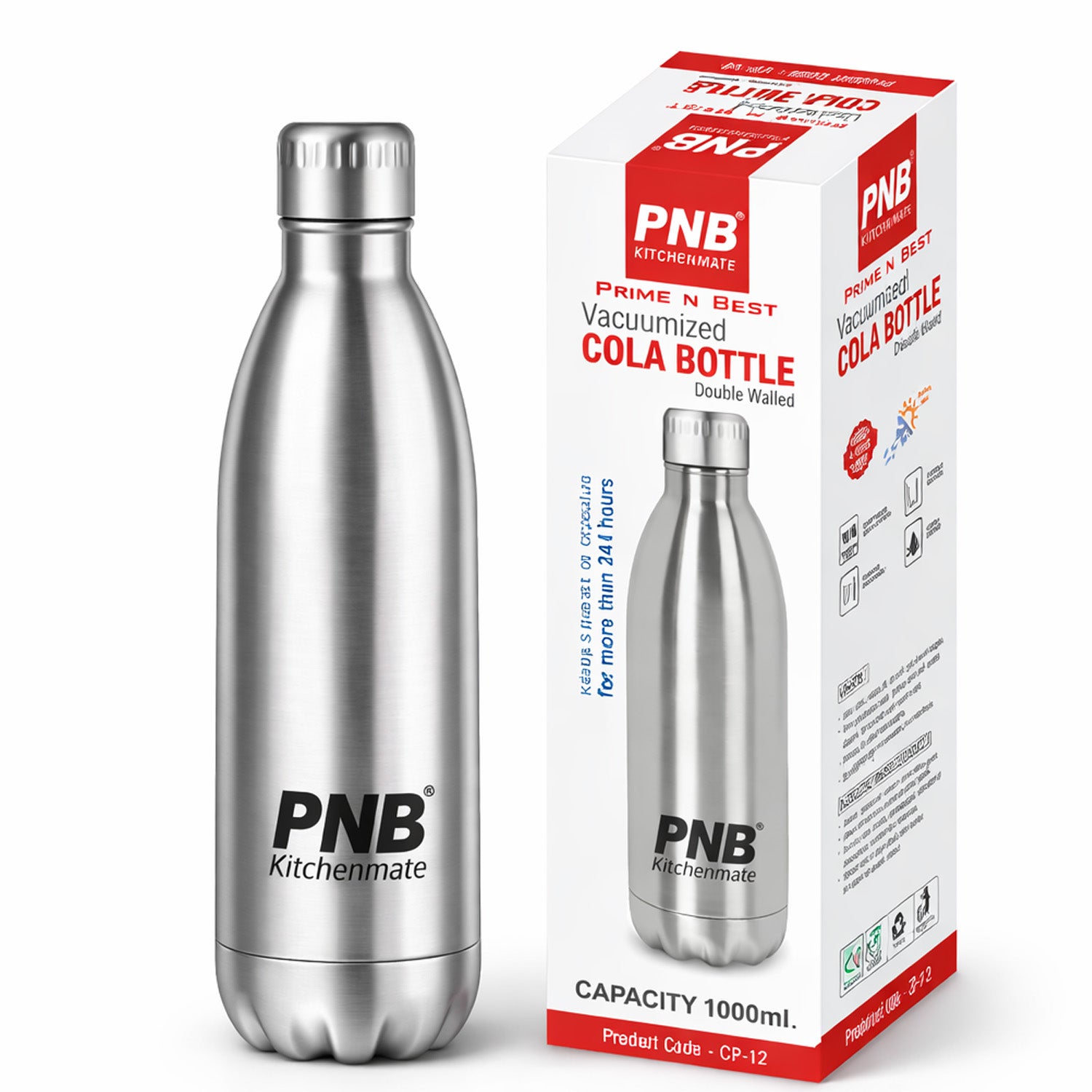 Premium Stainless steel Vacuum insulated cola water bottle – Double Wall, Vacuum insulated, Hot & Cold