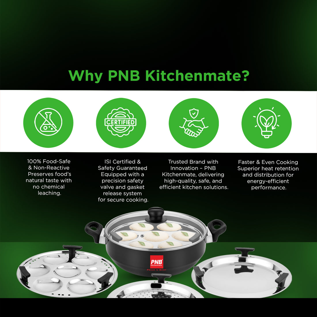 Multi Karahi with Lid - Solitaire Hard Anodised Cookware