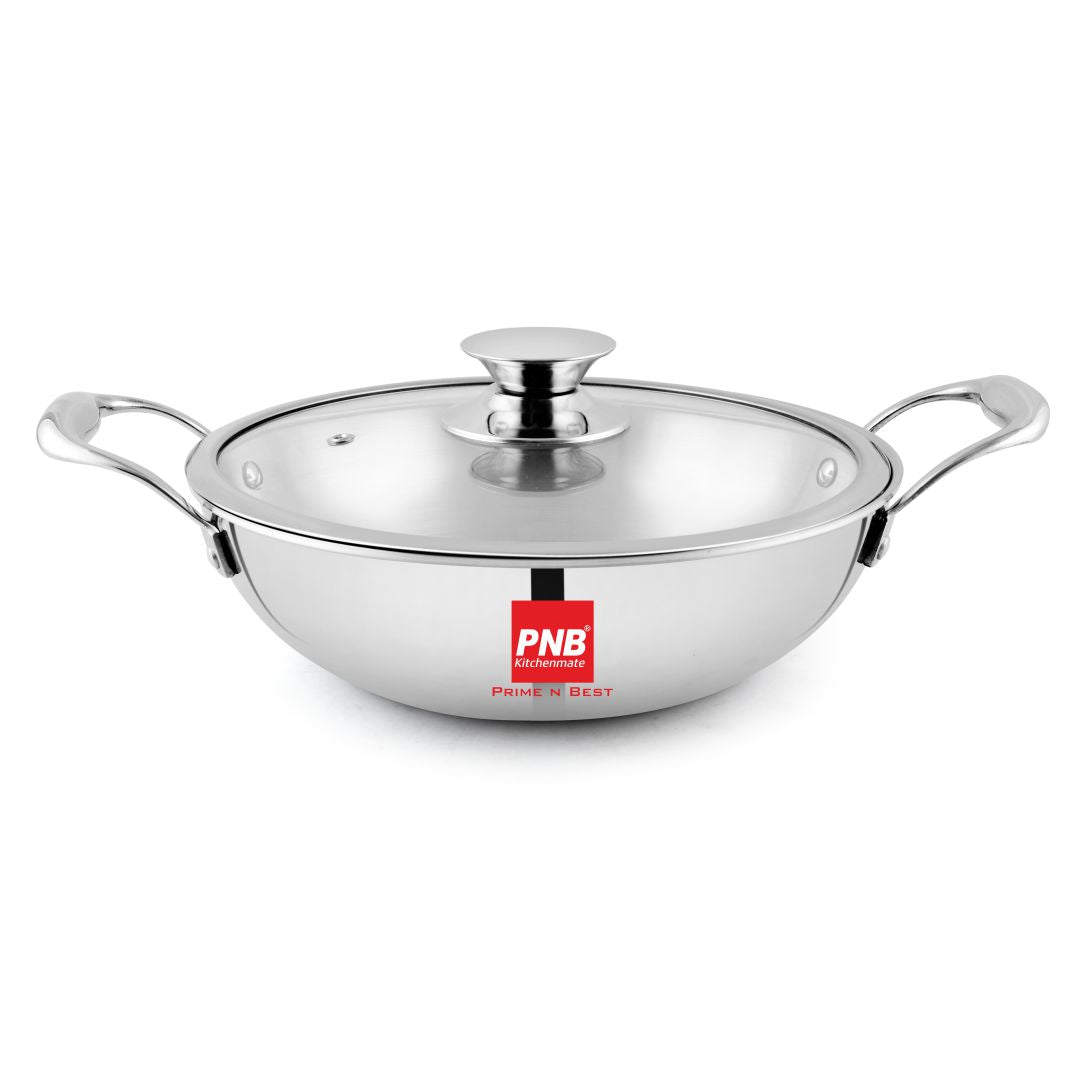 Triklass Karahi - Triply Glass Lid  Cookware
