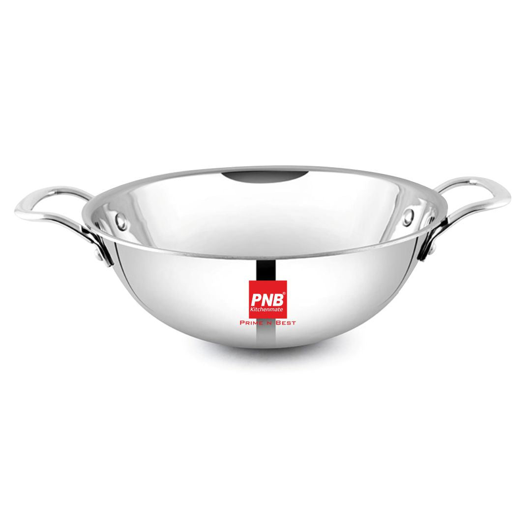 Tri-Fry Sumo Shape Karahi - Triply Cookware