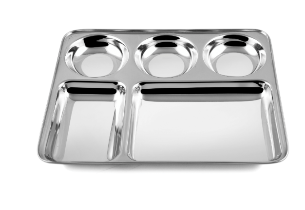PNB Kitchenmate Stainless Steel 5 in 1 Portion Tray (Round) - PNB Kitchenmate